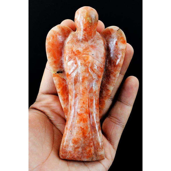 gemsmore:Sunstone Hand Carved Crystal Reiki Healing Angel