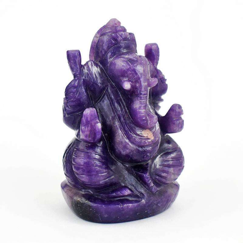 gemsmore:Super Grade AAA Lepidolite Carved Crystal Ganesha