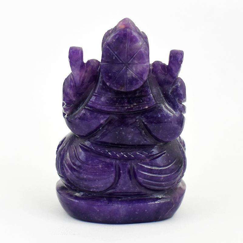 gemsmore:Super Grade AAA Lepidolite Carved Crystal Ganesha