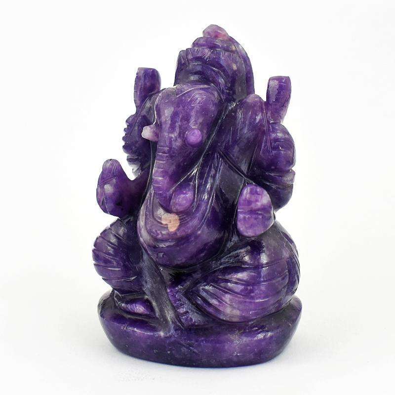 gemsmore:Super Grade AAA Lepidolite Carved Crystal Ganesha