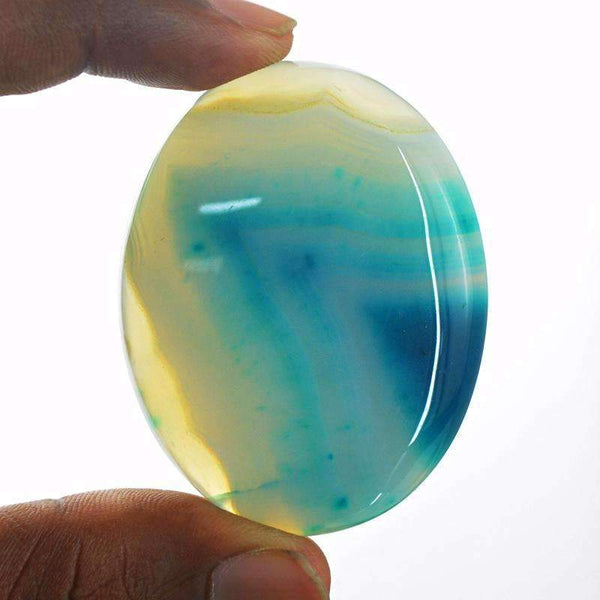 gemsmore:Unheated - Natural Blue Onyx Gemstone Oval Shape