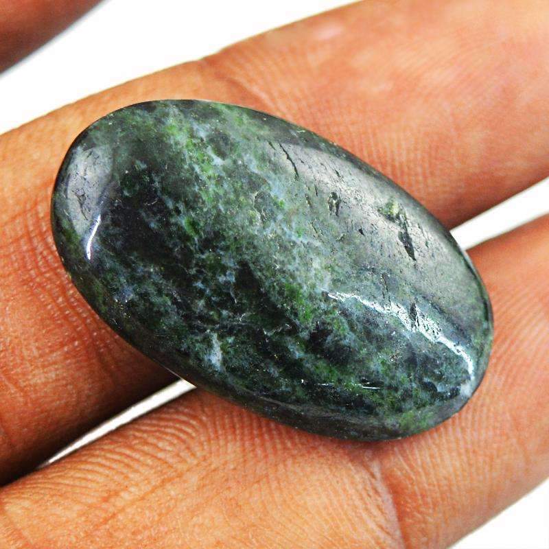 gemsmore:Unheated - Natural Forest Green Jasper Gemstone Oval Shape