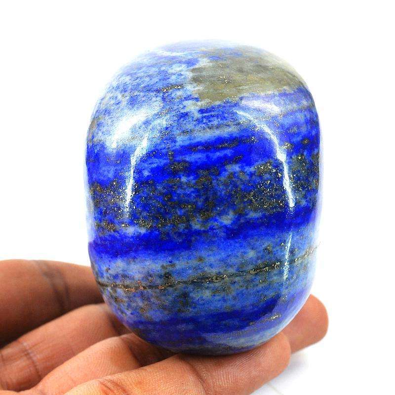 gemsmore:Untreated Blue Lapis Lazuli Carved Human Skull