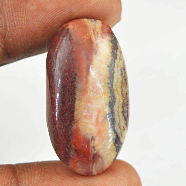 gemsmore:Untreated Crazy Lace Agate Gemstone Loose Oval Shape