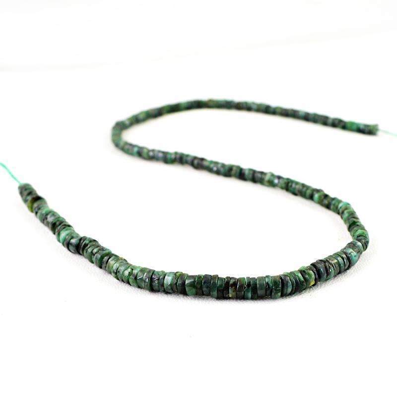 gemsmore:Untreated Emerald Drilled Beads Strand - Natural Round shape