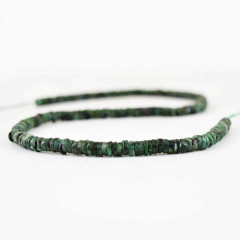 gemsmore:Untreated Emerald Drilled Beads Strand - Natural Round Shape