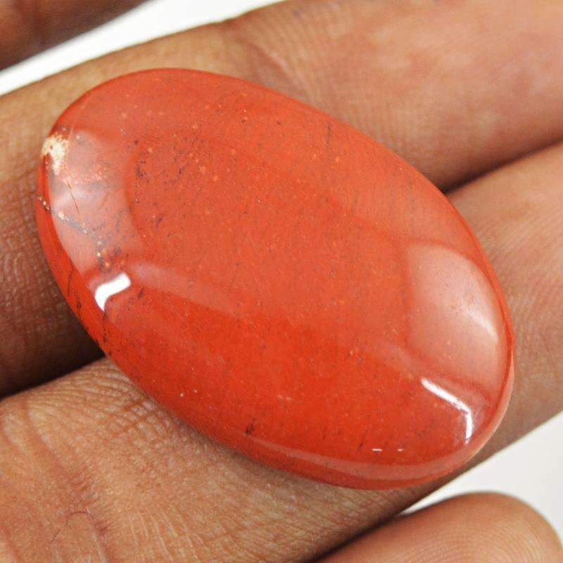 gemsmore:Untreated Natural Red Jasper Gemstone Oval Shape
