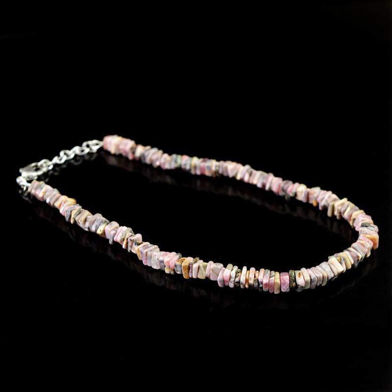 gemsmore:Untreated Pink Australian Opal Bracelet Natural Genuine Beads