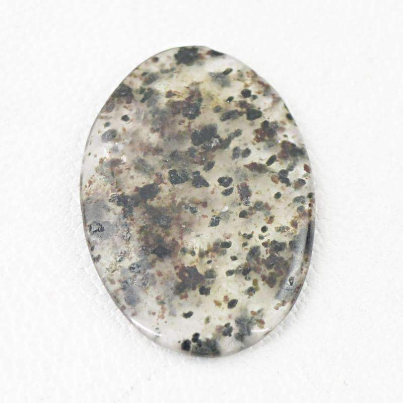 gemsmore:Untreated Rutile Quartz Gemstone - Natural Oval Shape