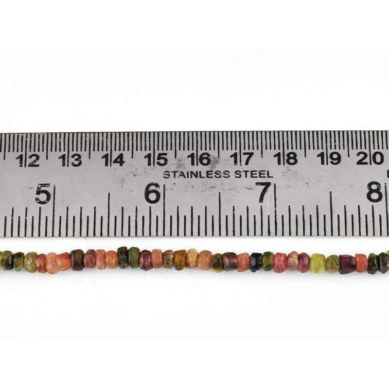 gemsmore:Watermelon Tourmaline Beads Strand Natural Round Shape Drilled