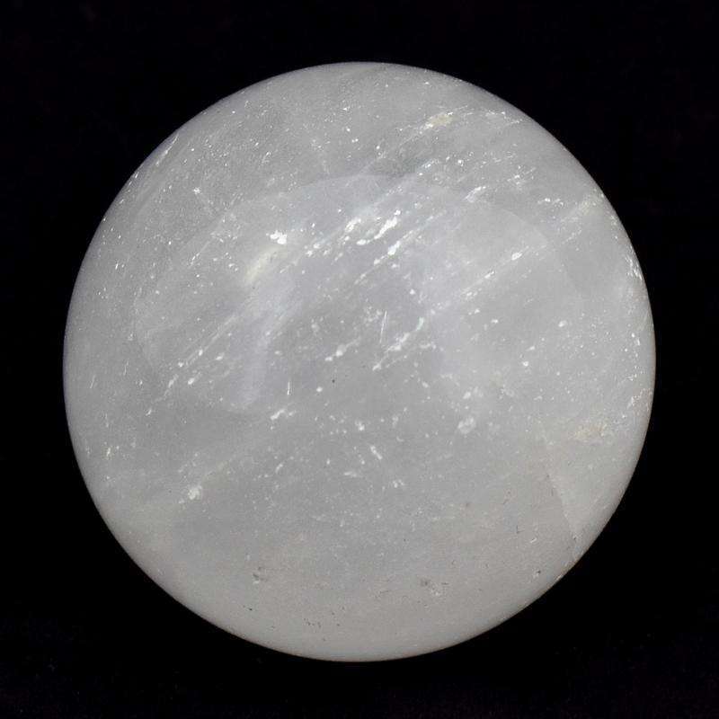 gemsmore:White Quartz Hand Carved Reiki Healing Sphere