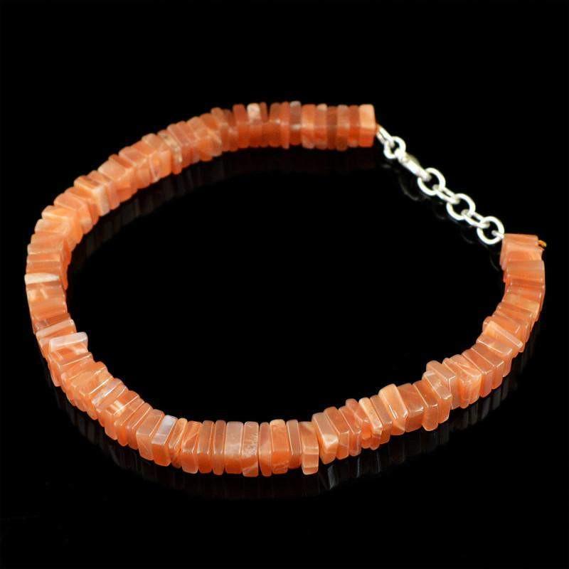gemsmore:Women Jewellery Moonstone Bracelet Natural Untreated Beads