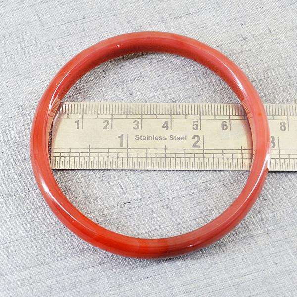 gemsmore:Women Jewellery Red Onyx Carved Bangle