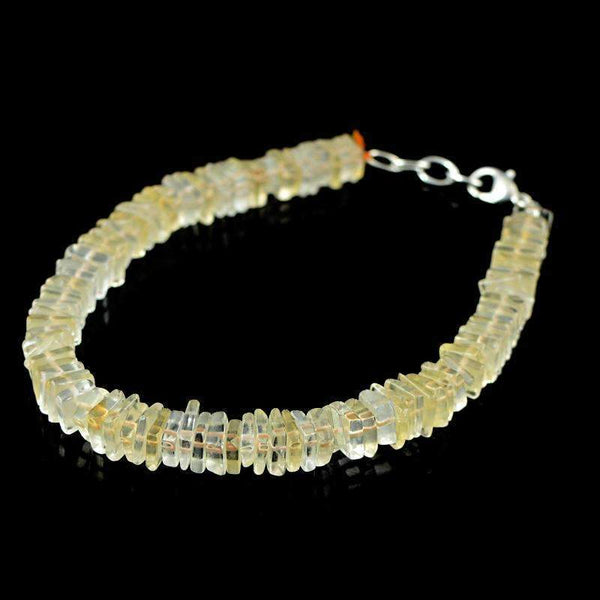 gemsmore:Yellow Citrine Beads Bracelet - Natural Untreated