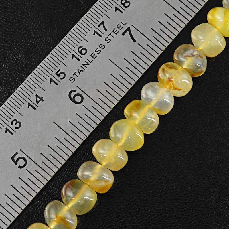 gemsmore:Yellow Onyx Beads Strand Natural Round Shape Drilled